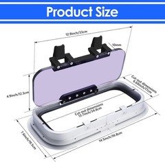 14.5″ X 7.6″ Anodized Aluminum Push Out Deck Hatch Retangle Boat Porthole Window