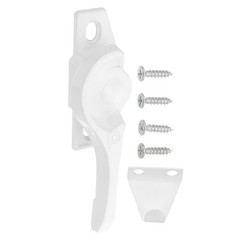 4 Sets Reusable Aluminum Sliding Window Locks Sash Latches White for Home