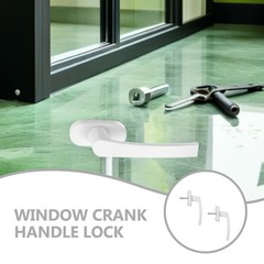 2 Pcs Inward Opening Window Handle Heavy Duty Lock Glass Aluminum