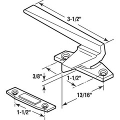 Prime-Line H 3598 Left-Handed BRONZE Casement Locking Handle w/ Offset Base NEW