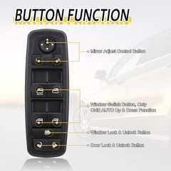 Power Window Switch Master Control Button 8+13 Left Driver Side Fit for Dodge