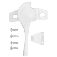 4 Sets Reusable Aluminum Sliding Window Locks Sash Latches White for Home