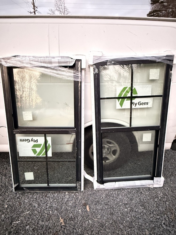 32×60 Ply Gem Vinyl Window White interior, Black exterior Low-E Argon $225 each