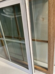 Window World Vinyl Double Hung Replacement Windows Grid Tinted Light Oak 24×50?