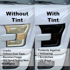 Full Headlight Taillight Tint Kit Compatible with FULL KIT Dark Smoke