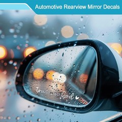 2PCS Rearview Mirror Decal Stickers, Self Affirmation Reminder Vi Color: White