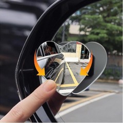 Universal Oval Convex Rear View Mirror Glass, Adjustable for Cars, SUVs, Motorcy