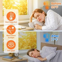 Bloss One Way Privacy Window Film, Privacy Film for Glass Windows, Self-Adhes…
