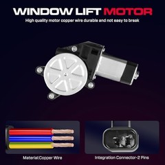 Rear Driver Side Power Window Regulator with Motor (2 Pins) Rear Driver (LH)