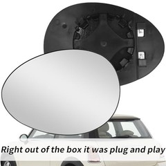 51169803193 Rearview Mirror Glass with Heated, Replacement for Mini Cooper