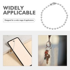 50Pcs Durable Iron Bead Chains for Jewelry Making DIY Crafts Light Grey