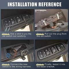 2pcs Power Window Switch Front Driver Side Master Control Switch