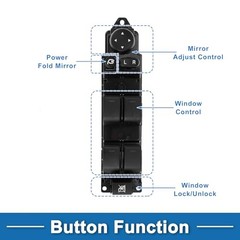 Power Window Switch No. GS1E66350 9+12pin Front Left Driver Side Window Control
