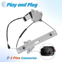 Rear Left Driver Side Power Window Regulator with Motor Compatible with Ford