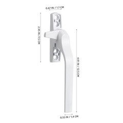 Sturdy White Aluminum Alloy Door Handle Reusable for External Right Window