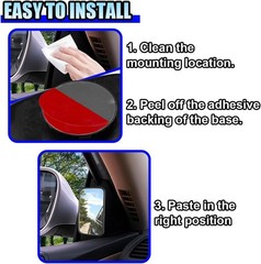 2PCS Rectangular Blind Spot Mirror, 3.5″ x 2″ 360° Rota Color: Rectangle/Black