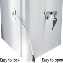 1 Set Child Safety Lock Refrigerator Lock for Fridge Cabinet Drawer 26cm Oval