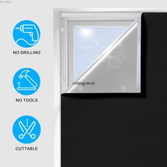 100% Blackout Curtain Bedroom Cordless Blind for Windows Room Door