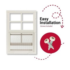 2 Pack 12×18 White Flush Mount Shed Windows Safety Glass Vertical Slider New