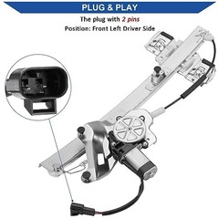 741-762 Power Window Regulator with Motor Assembly Front Left Driver Side