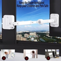 Window Restrictor Child Pet Safety Self Adhesive Adjustable Window Lock NEW