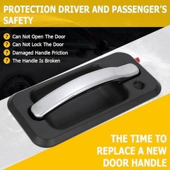 Door Handle Exterior Front Driver Left Side Replacement Fit 2003-2009 for