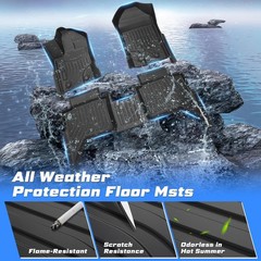 Sunsdrew Floor Mats for 2019-2023 Ford Ranger SuperCrew Accessories, All Weat…