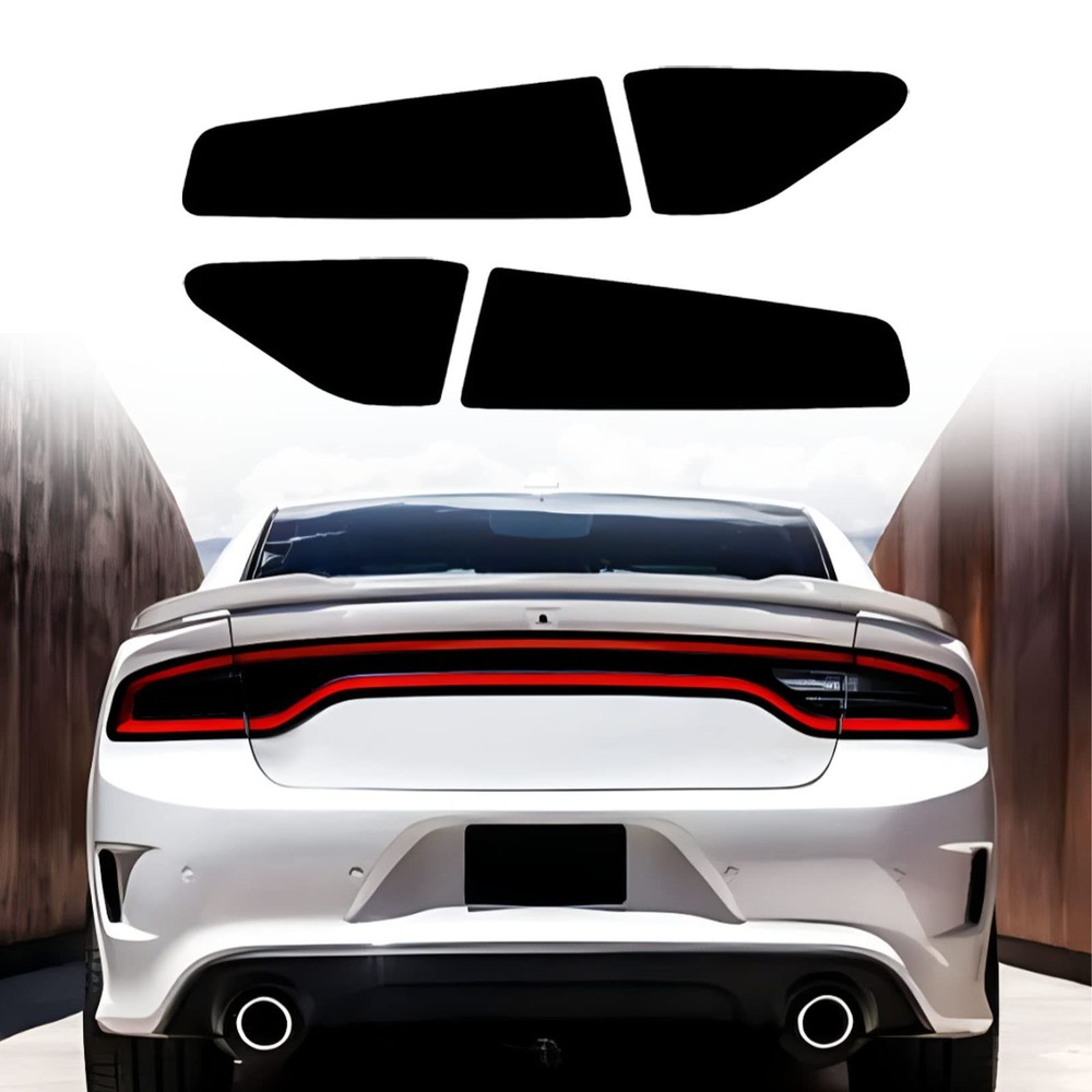 out Taillight Vinyl Tint Film, Tail Lights Rear Precut Tint Overlay Vinyl Black