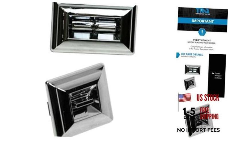 Chrome Power Window Switch Pair Set of 2 for Chevy GMC Pontiac