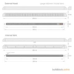 Trickle Vents for windows Slot Air Ventilation Grille Double Glazed uPVC pvc