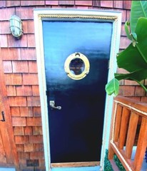 15″ Canal Boat Handmade Porthole Window Antique Brown Finish Door Window Glass