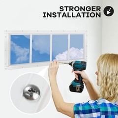 Shed Windows 2 Pack, Fixed Transom Windows 10″ x 23″ with Tempered Glass, Gar…