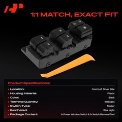Front Left Driver Side Power Window Switch | Compatible with Hyundai Elantra