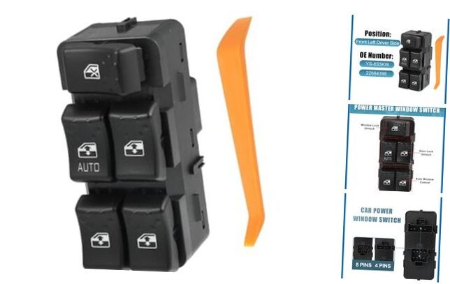 Front Left Driver Side Power Window Master Control Switch for YS-8S5KW 22664398
