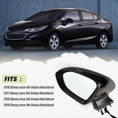 Left Driver side Mirror Fits 2016-2019 Chevy Cruze Left 3 Pins Black