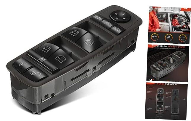 Master Power Window Switch A1698206710 for Mercedes A160 A190 B180 B200 04-12