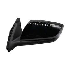 Gloss Black Driver Side Mirror Assembly Compatible with 2014-2019 Impala Left