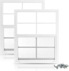2 Pack Shed Windows 14×21–Tempered Glass Flush Mount for Chicken Coop,Barn
