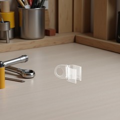 6Pcs Clear Plastic Curtain Clips with Firm Grip for Roller Blinds Home Use