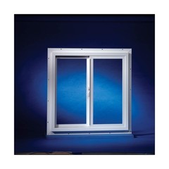 Duo-Corp Agriclass Double Slide Vinyl Utility Window White Glass/Vinyl Window…