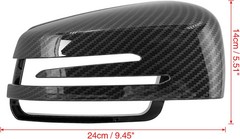 Pair New Exterior Rear View Mirror Housing Door Wing Mirror Covering Cap Carbon