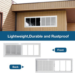 Shed Windows 2 Pack, 10″X29″ Sliding Windows Transom Window with Tempered Glass