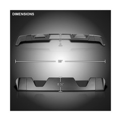 Spec-D Tuning Matte Black ABS Cab Roof Spoiler for 2009-2014 Ford F150 Models
