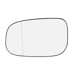 Mirror Glass Heated with Backing Plate Driver Side LH Left Side Rear View