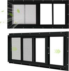 2 Pack Shed Windows, 10″X18″ Sliding Windows, Transom Window W/ Tempered Glass