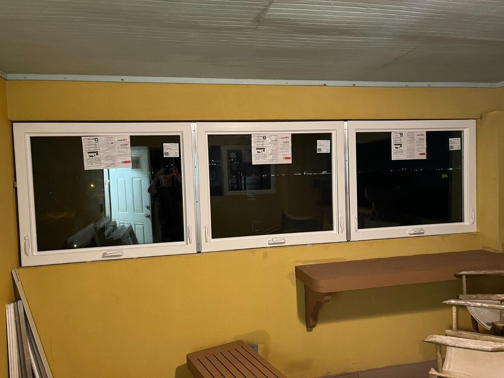 QTY9 MI Windows – White Awning Casement Vinyl Window – Top Hinge – Impact Glass