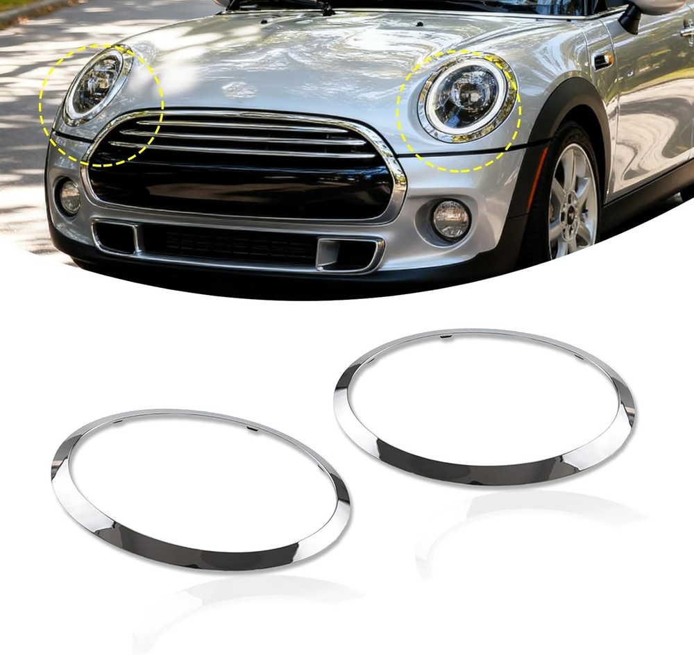 Headlight Trim Ring Compatible with MINI Cooper F55 F56 F57 2014 F55/2014-2021