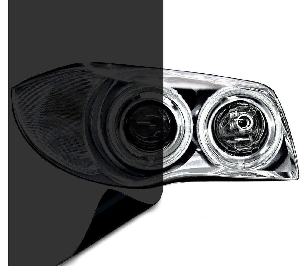 VViViD Air-Tint Headlight/Tail Light Window Tint (12″ x 12″ x 48″, Dark Black