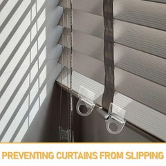 6Pcs Clear Plastic Curtain Clips with Firm Grip for Roller Blinds Home Use