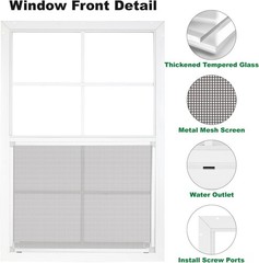 Tempered Glass Flush Mount Shed Windows – 2-Pack for Enhanced Ventilation